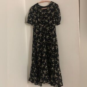Dazy Chic  Summer Floral Midi Dress With Thick Inner Lining